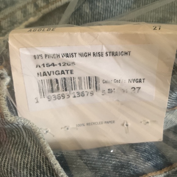 Agolde 90s Pinch Waist High Rise Straight in Navigate - Picture 8 of 8